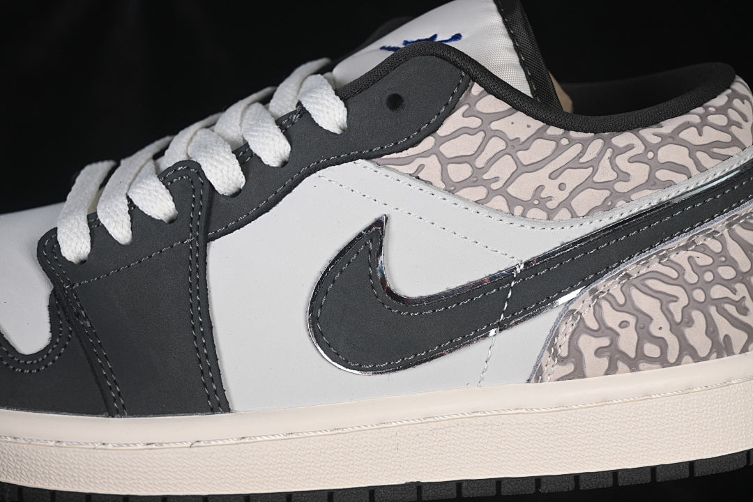 Air Jordan 1 Low "Deep Pewter Elephent Print”