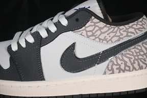 Air Jordan 1 Low "Deep Pewter Elephent Print”