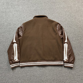 Jaqueta Amiri “Bones Appliqué Detail Varsity” ( Marrom )