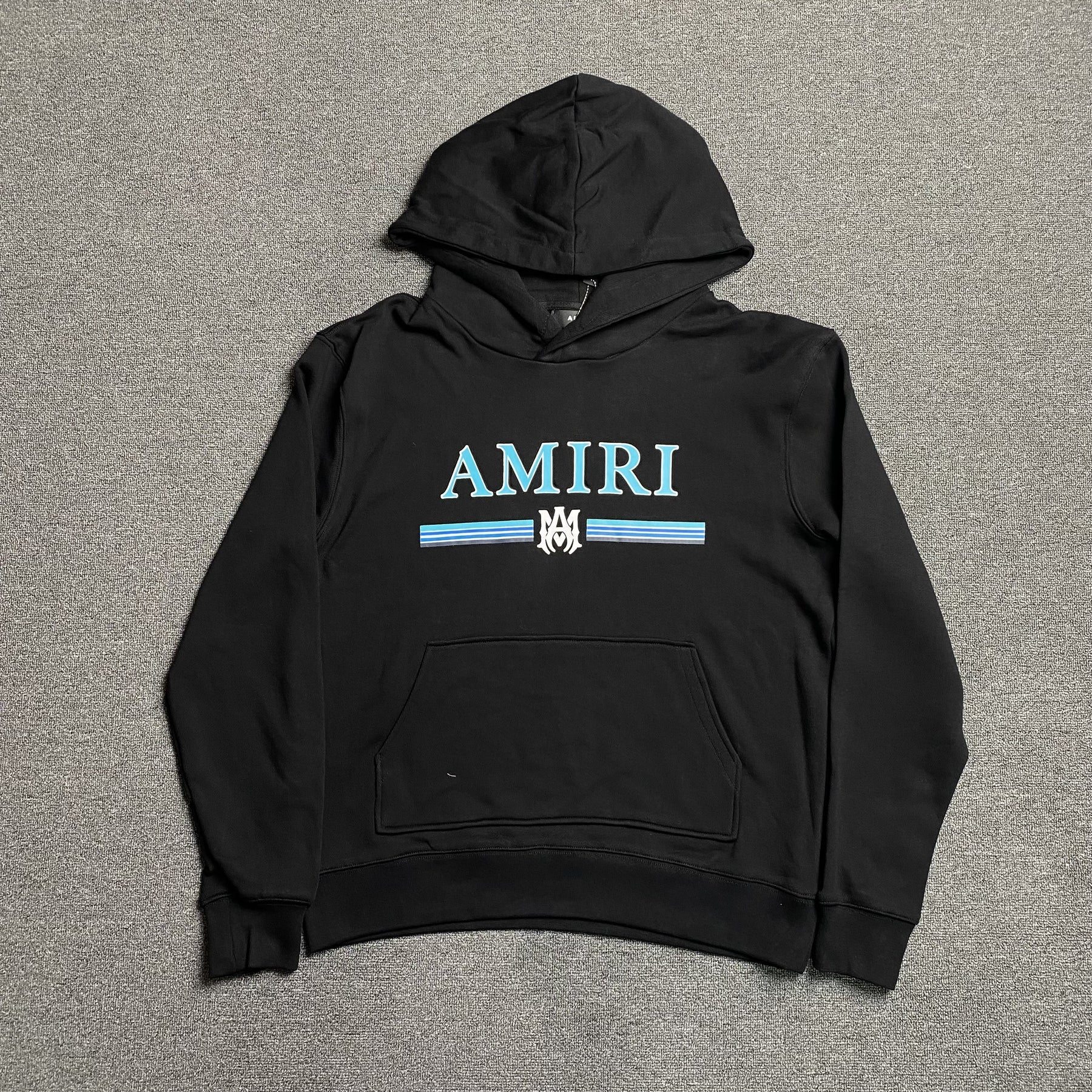 Moletom Amiri “Amiri Bar Logo” ( Preto com Azul )