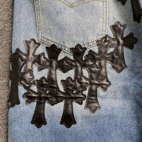 Calça Baggy Chrome Hearts “Cross Patch”