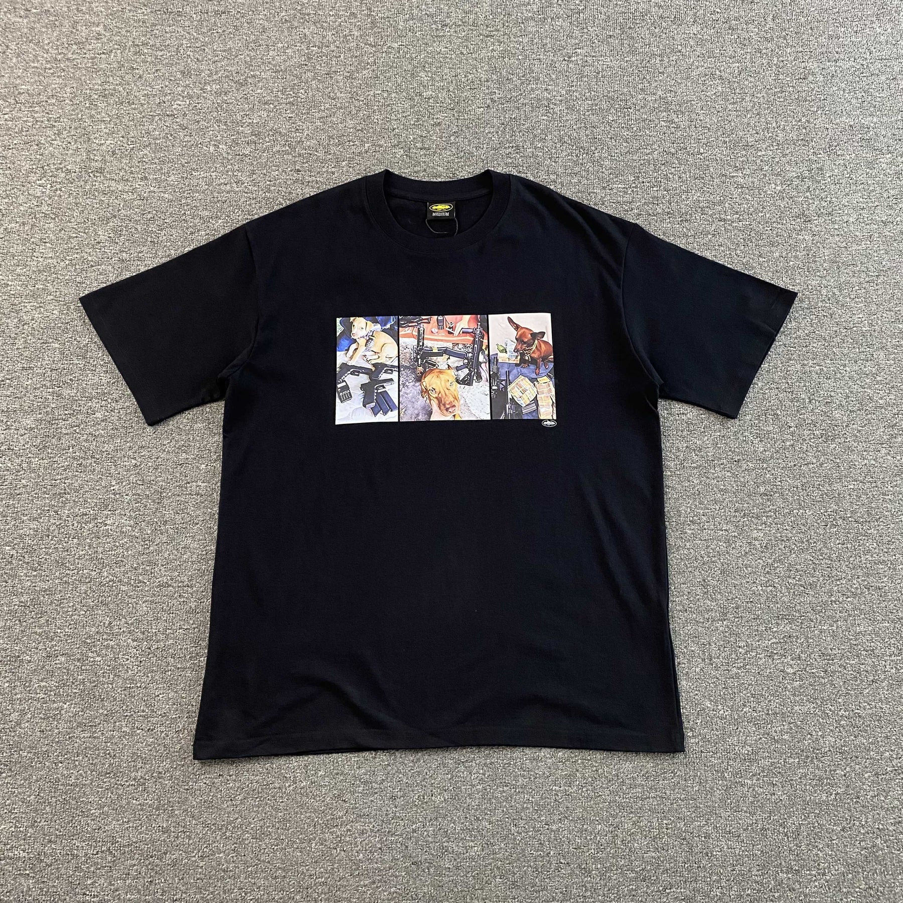 Camisa Corteiz “Dogs” ( Preta )