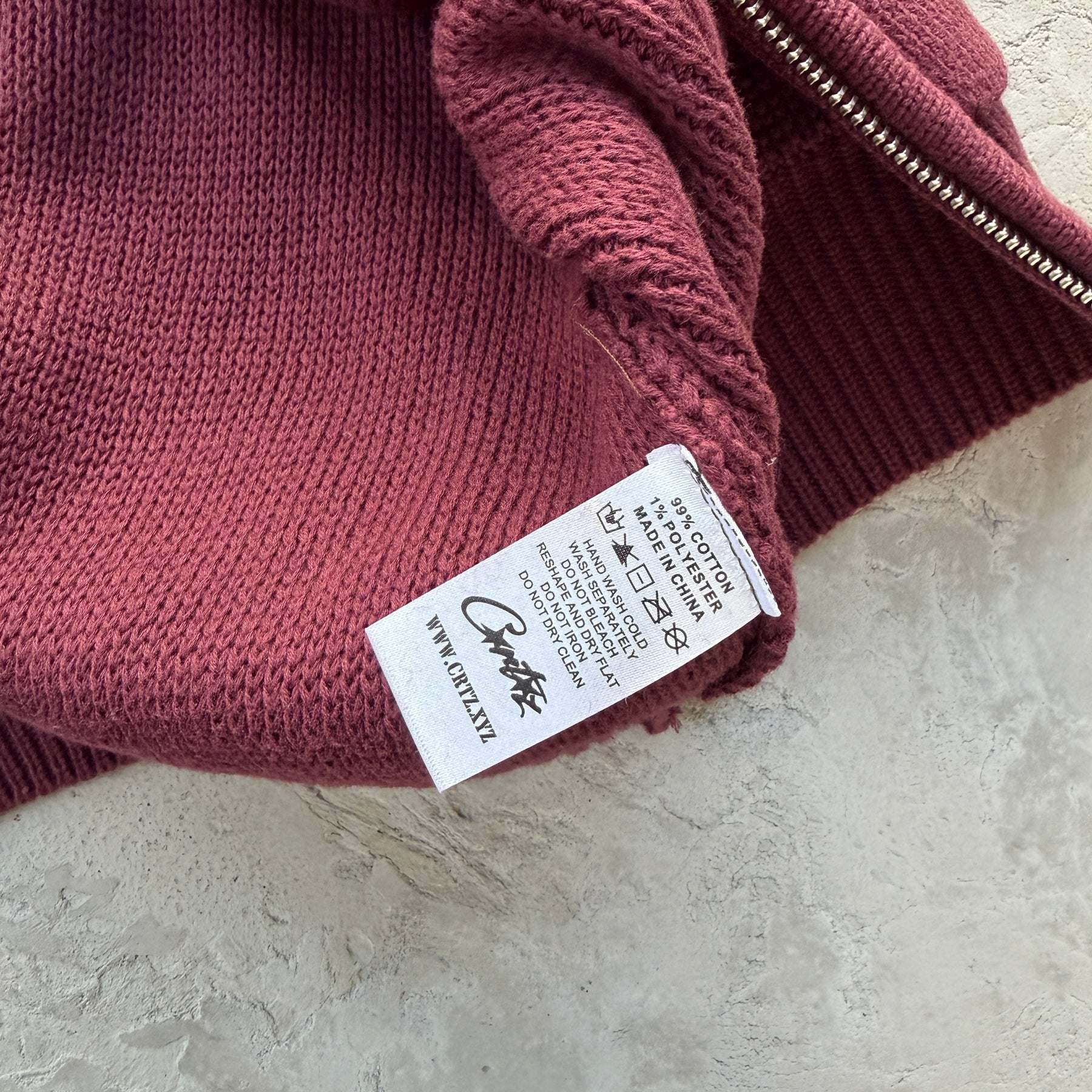 Moletom Corteiz “College Knit Zip ” ( Vermelho )