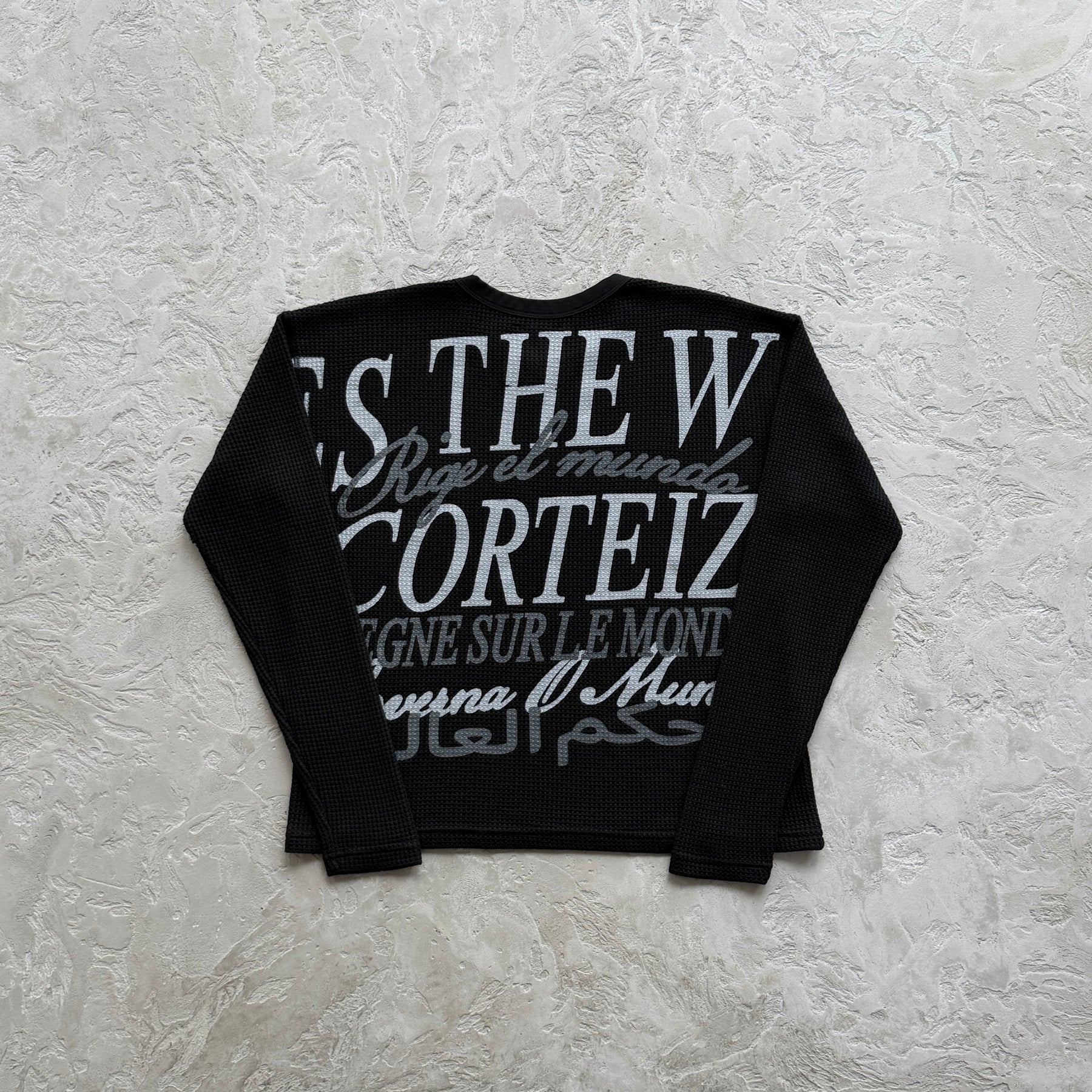 Sueter Corteiz “Worldwide Waffle Thermal” ( Preto )