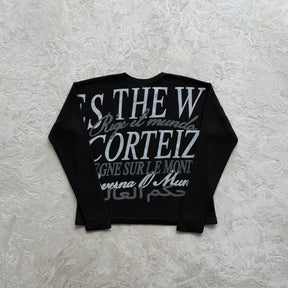 Sueter Corteiz “Worldwide Waffle Thermal” ( Preto )