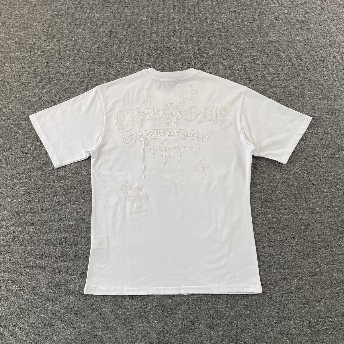 Camisa Chrome Hearts “They say 'Diamonds are a girl's, Your nice'” ( Branca )