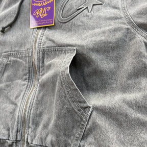 Jaqueta Corteiz “Embossed C-Star” ( Cinza )