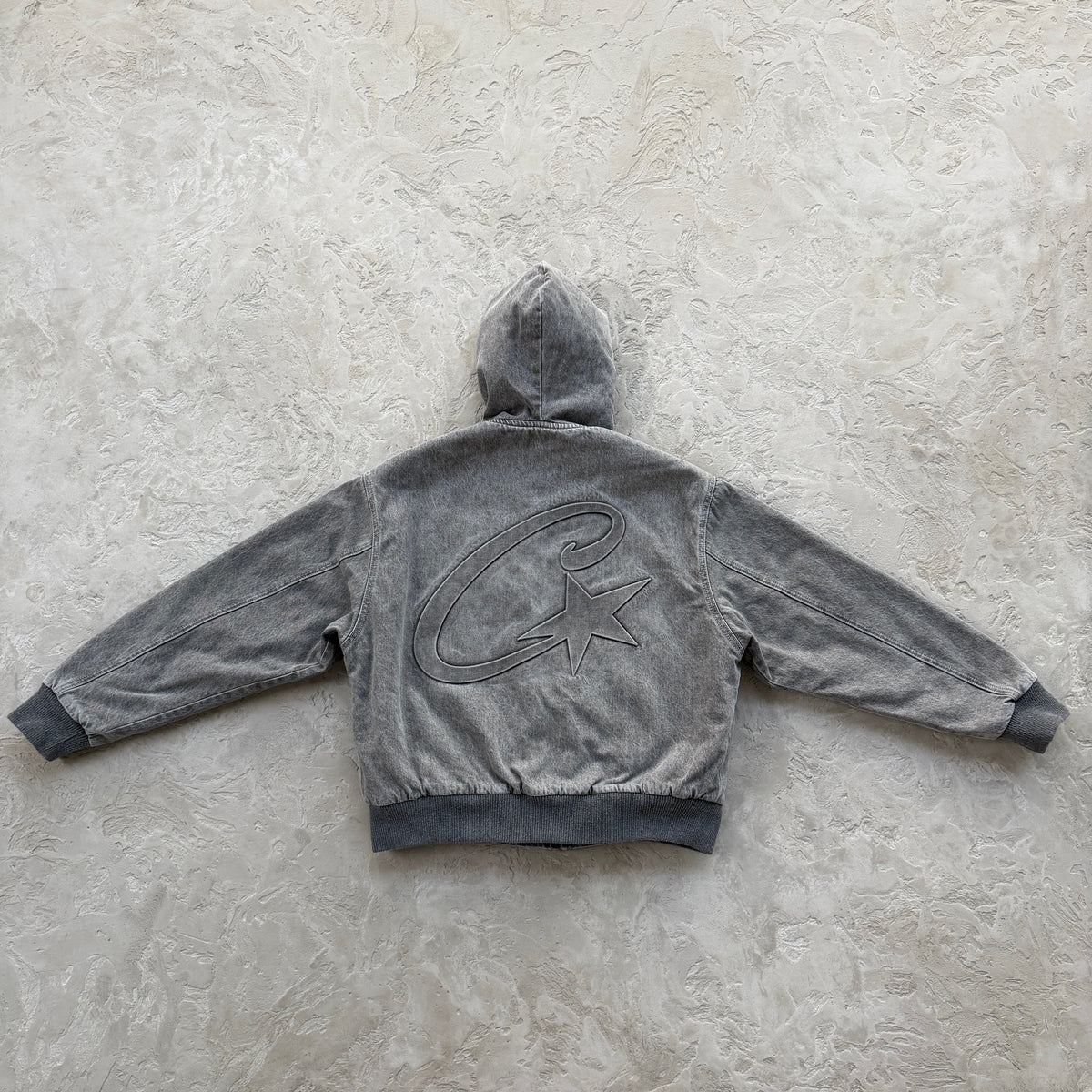 Jaqueta Corteiz “Embossed C-Star” ( Cinza )