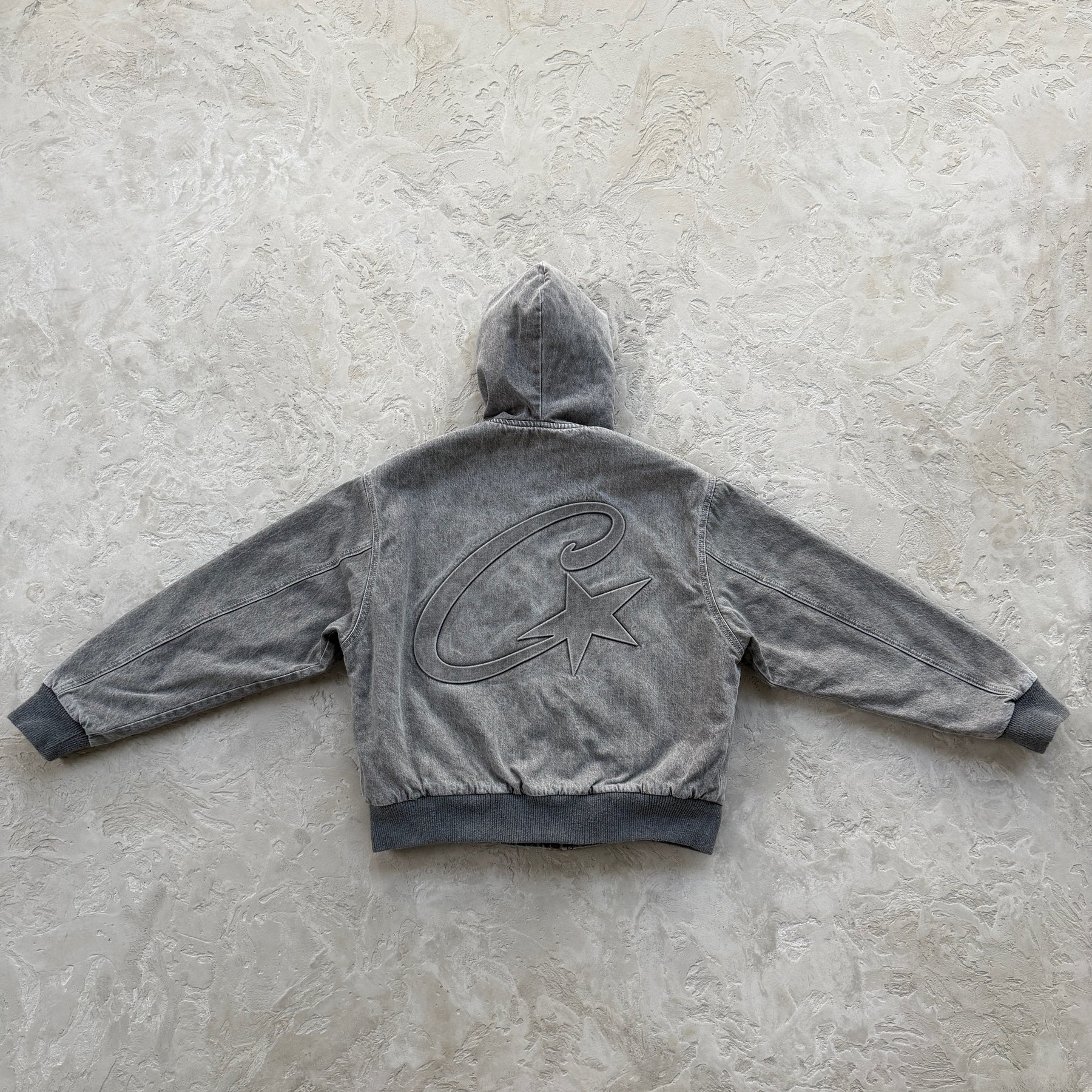 Jaqueta Corteiz “Embossed C-Star” ( Cinza )