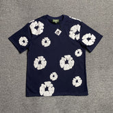 Camisa Denim Tears (Azul escuro com Branco)