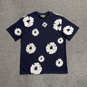 Camisa Denim Tears (Azul escuro com Branco)