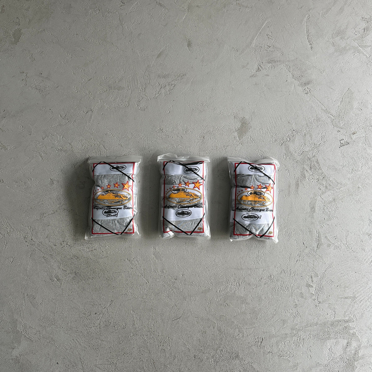 Cueca Box Corteiz ( Pack Com 4 ) ( Cinza )