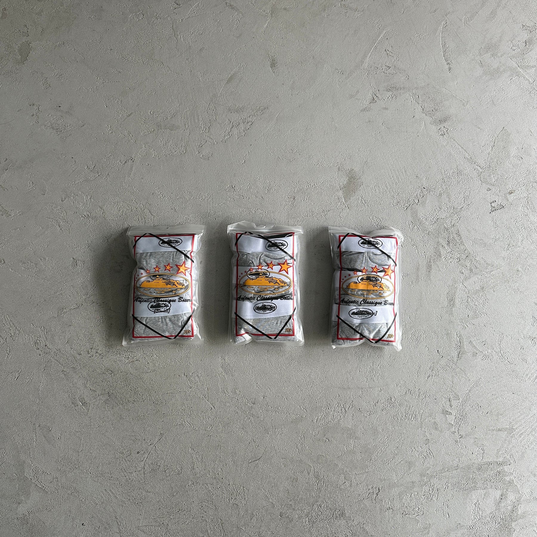 Cueca Box Corteiz ( Pack Com 4 ) ( Cinza )