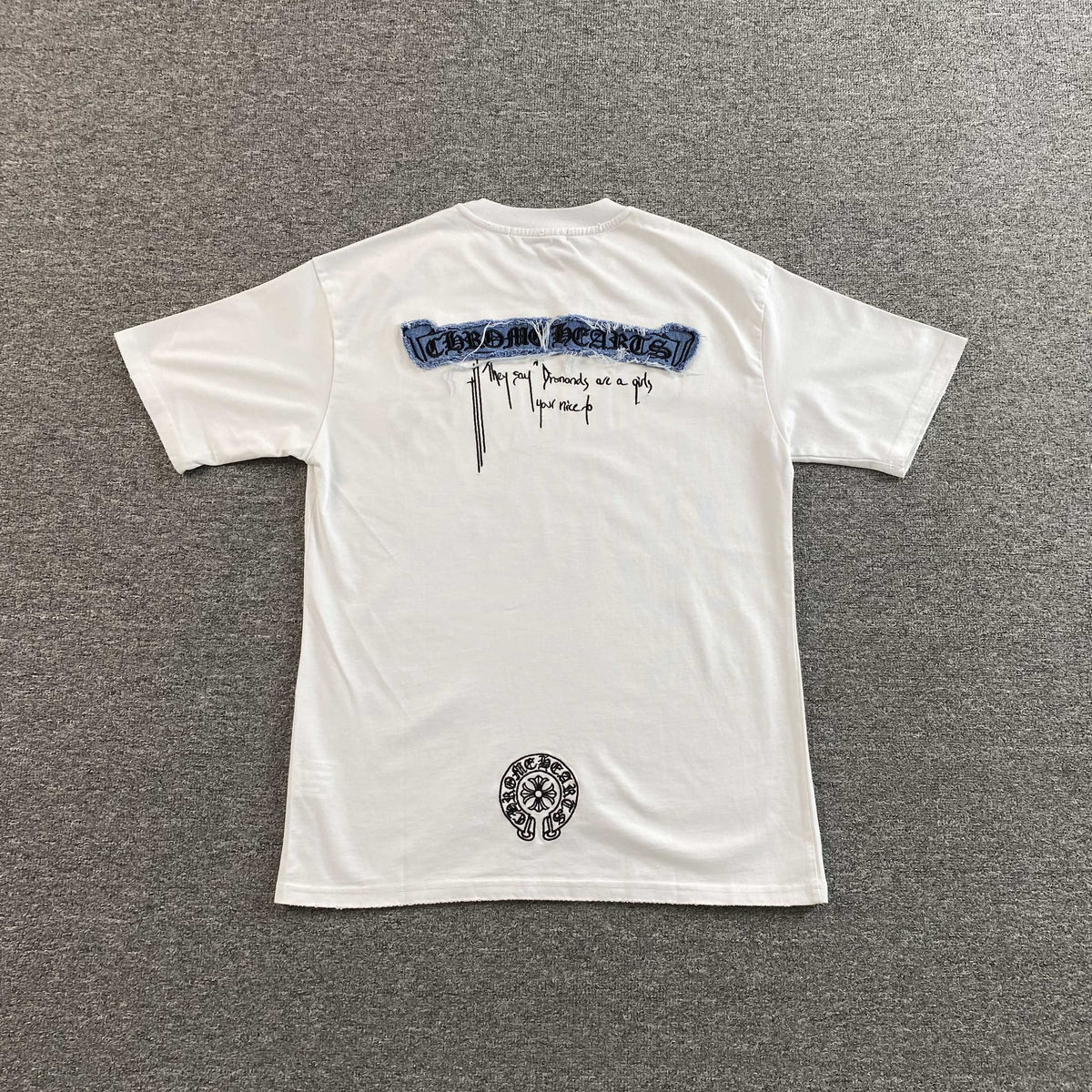 Camisa Chrome Hearts “They say 'Diamonds are a girl's” ( Branca )