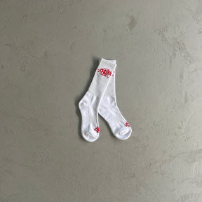 Meia Syna World Vermelha e Preta / Vermelha e branca ( Pack com 2 cores )