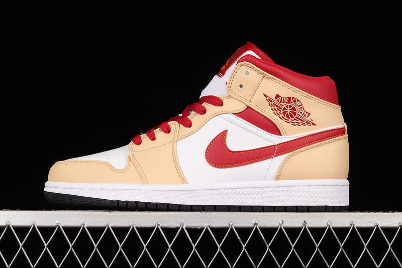 Air Jordan 1 High “Light Curry Cardinal Red”