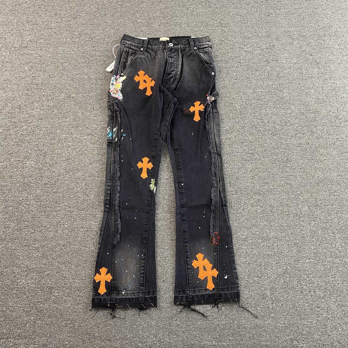Calça Flare Chrome Hearts “Carpenter Orange Jeans”