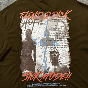 Camisa Cactus Jack ”Sick Mode” ( Marrom )