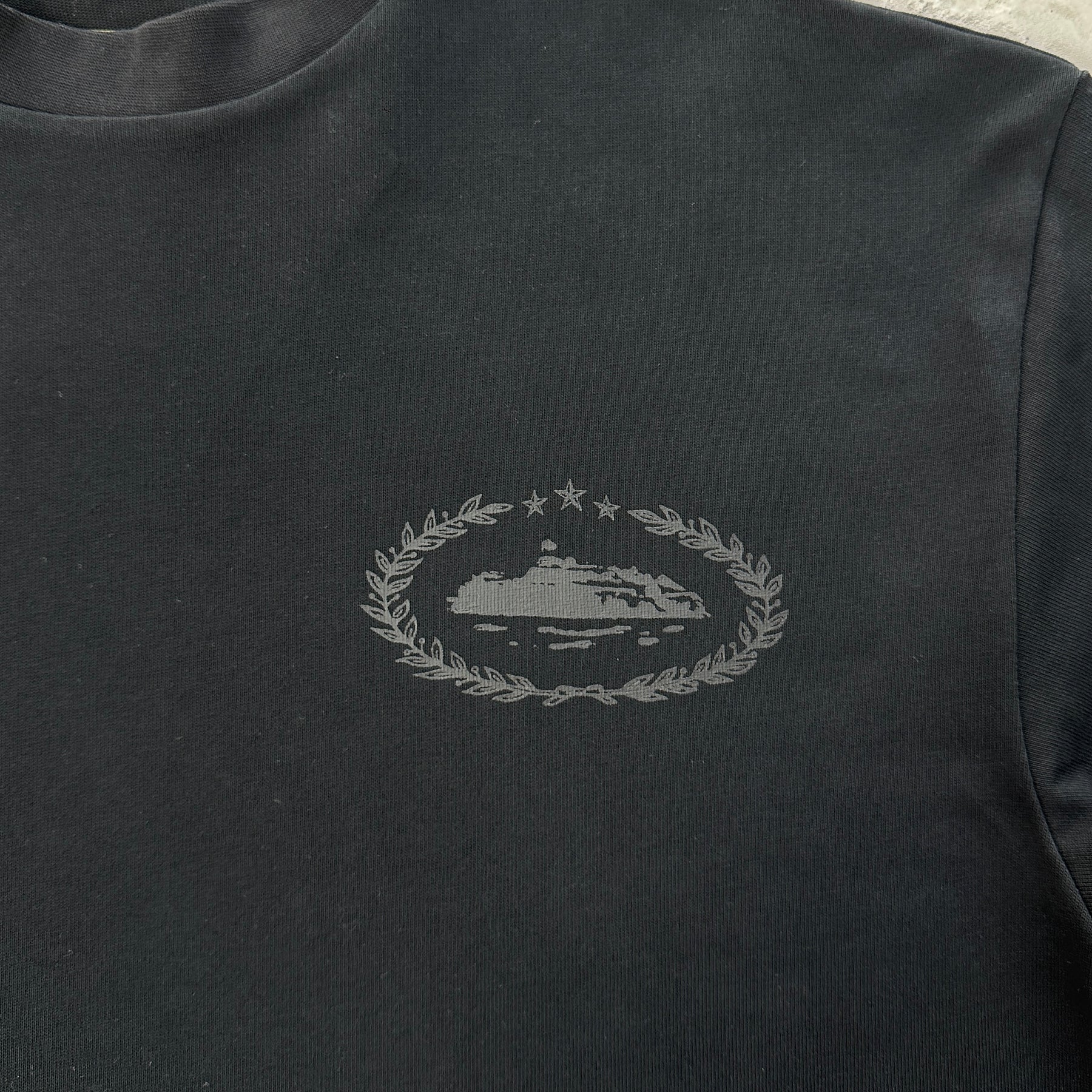 Camisa Corteiz “Royale Heavyweight” ( Preta Com Cinza )