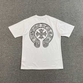 Camisa Chrome Hearts “Horseshoe Logo Pocket” ( Branca )