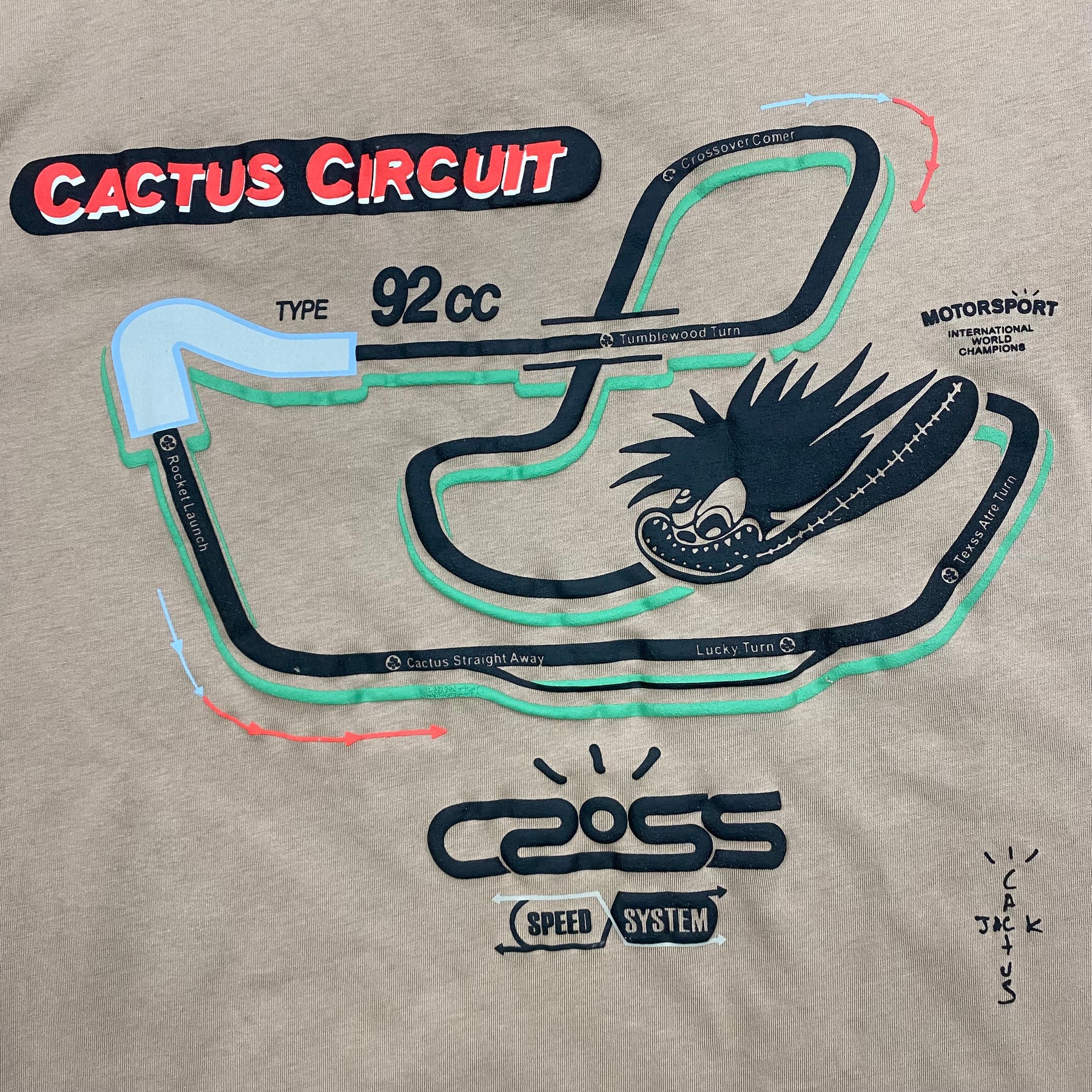 Camisa Cactus Jack “RaceTrack” ( Bege )