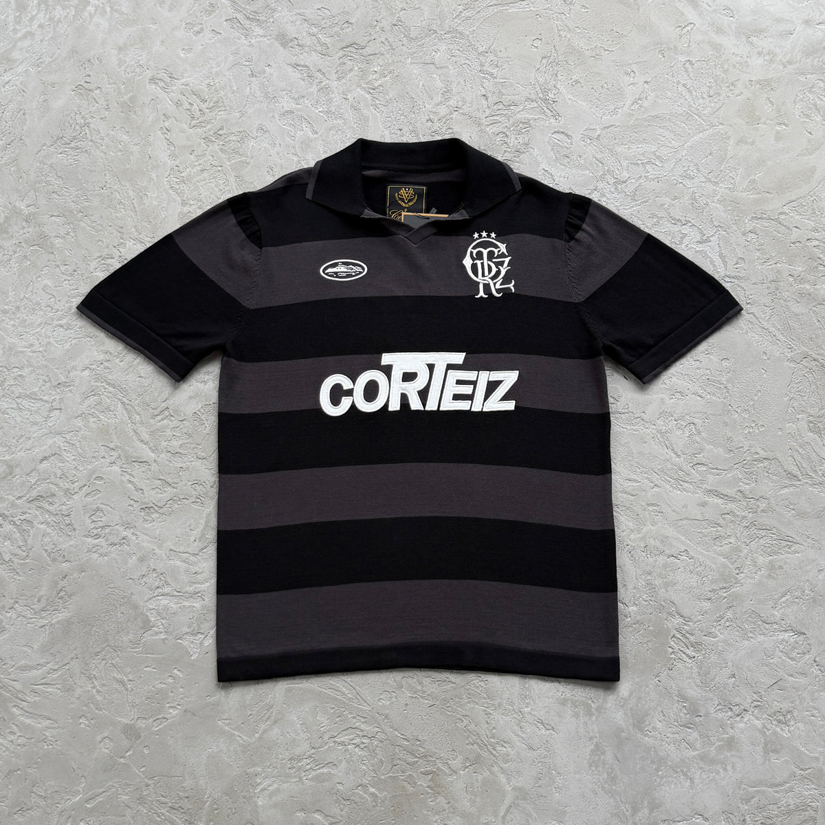 Camisa Jersey Corteiz “Striped knit jersey” ( Preto )