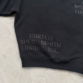Conjunto Corteiz “HMP Stencil Crewneck” ( Preto )