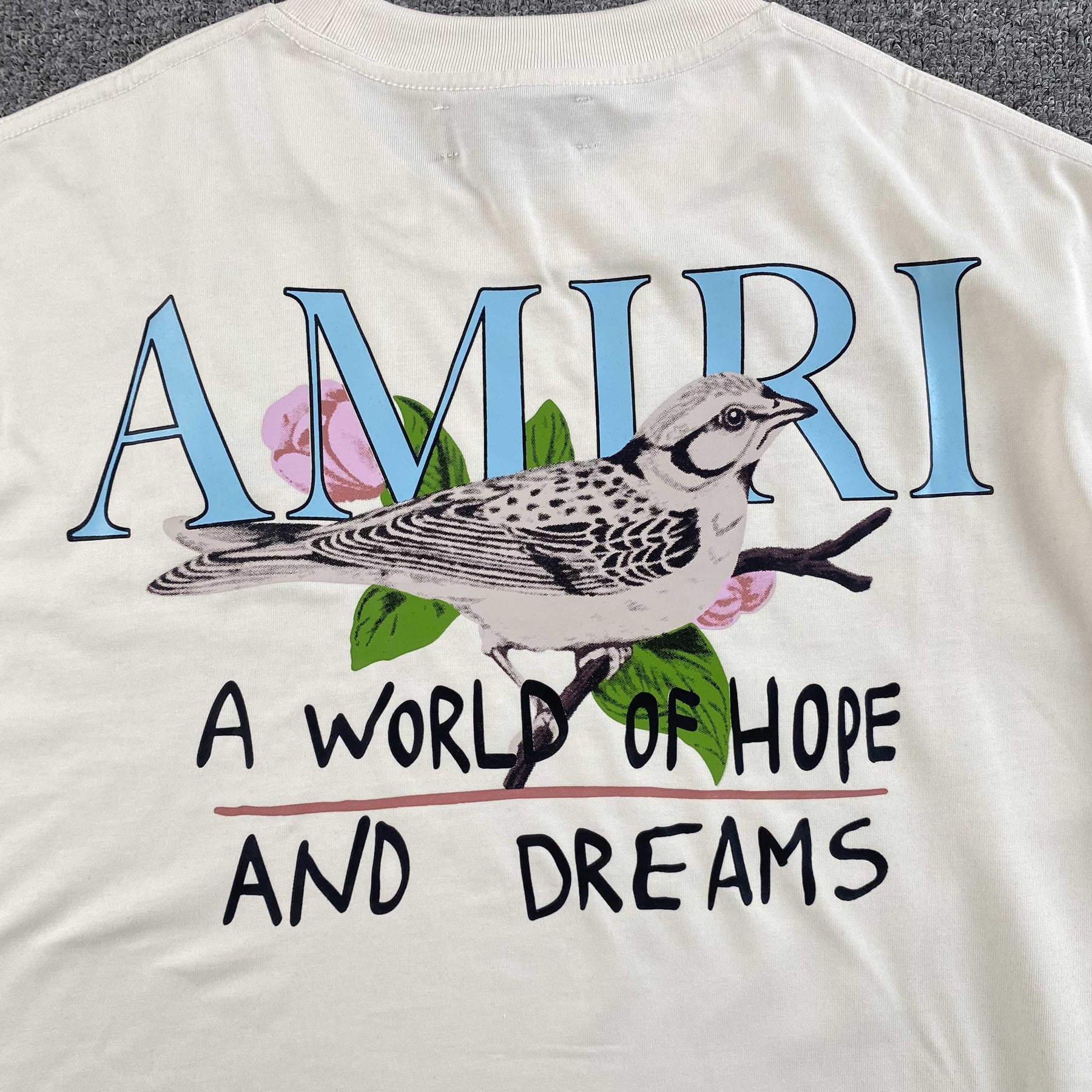 Camisa Amiri “A World Of Hope and Dreams” ( Branca )