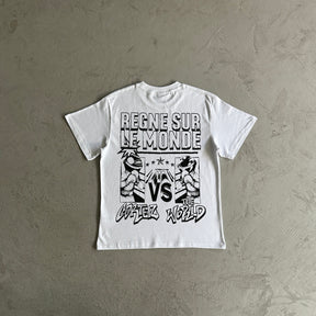 Camisa Corteiz ”Regne Surle Monde” ( Branca )