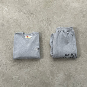 Conjunto Corteiz “HMP Stencil crewneck” ( Cinza )