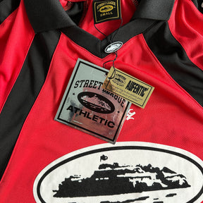 Camisa Corteiz ”Panel” ( Vermelha com Preto )