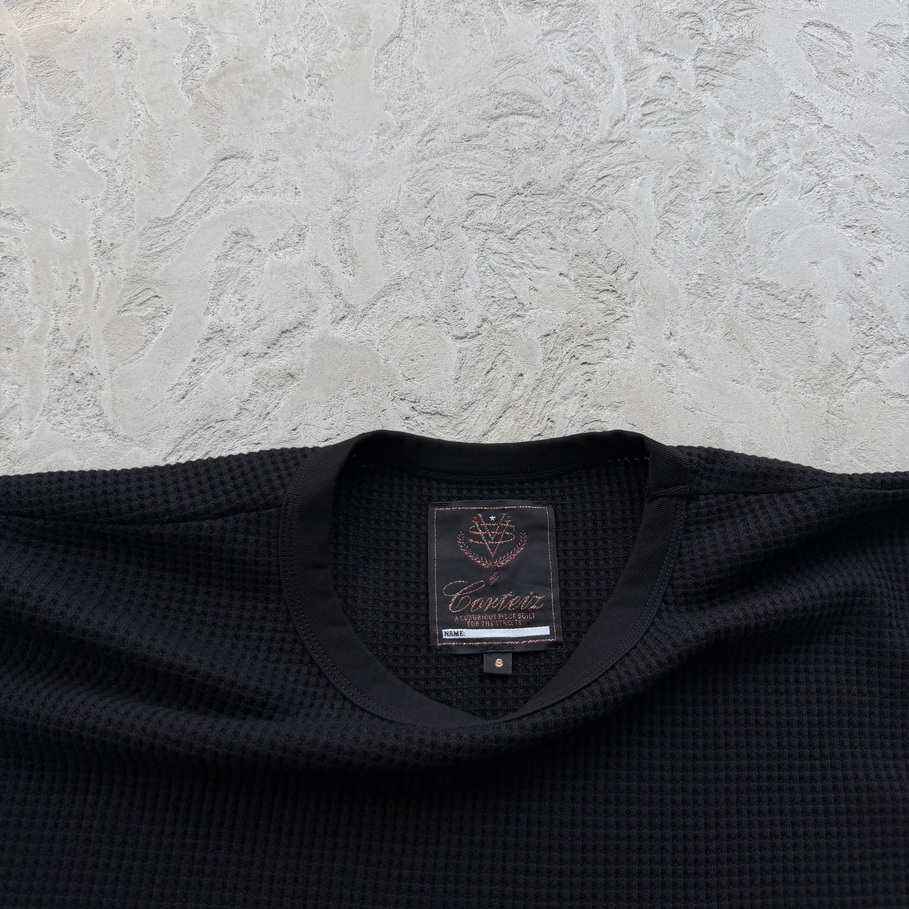 Sueter Corteiz “Worldwide Waffle Thermal” ( Preto )