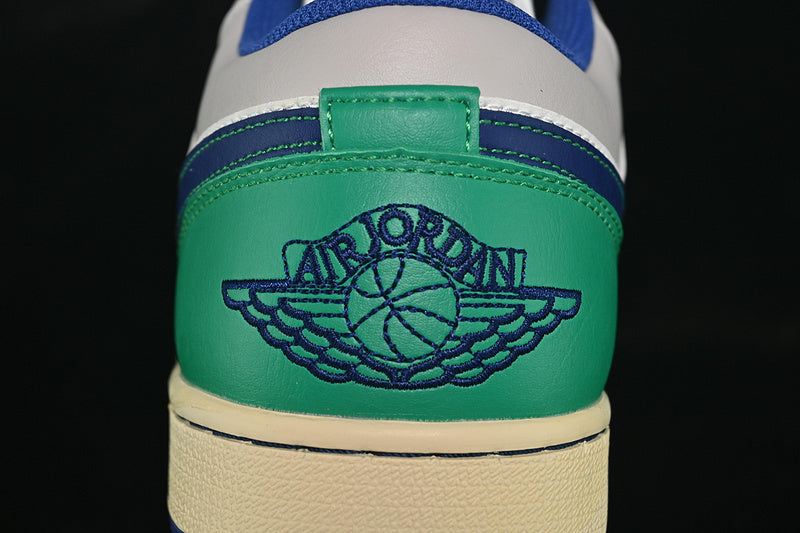 Air Jordan 1 Low “Low Sail Stadium Green Neutral Grey Deep Royal Blue”