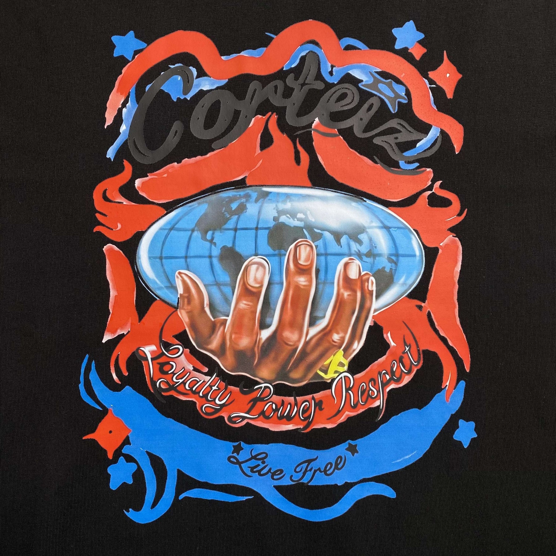 Camisa Corteiz x Barriers Worldwide  ( Preta )