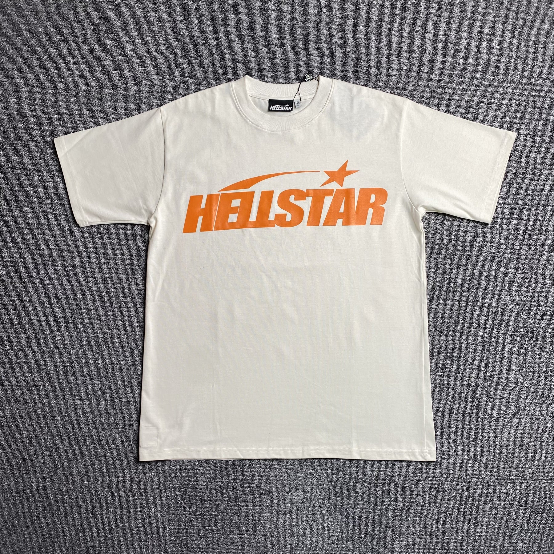 Camisa Hellstar “Classic Normal Print” ( Branca e Laranja )