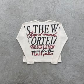 Sueter Corteiz “Worldwide Waffle Thermal” ( Branco )