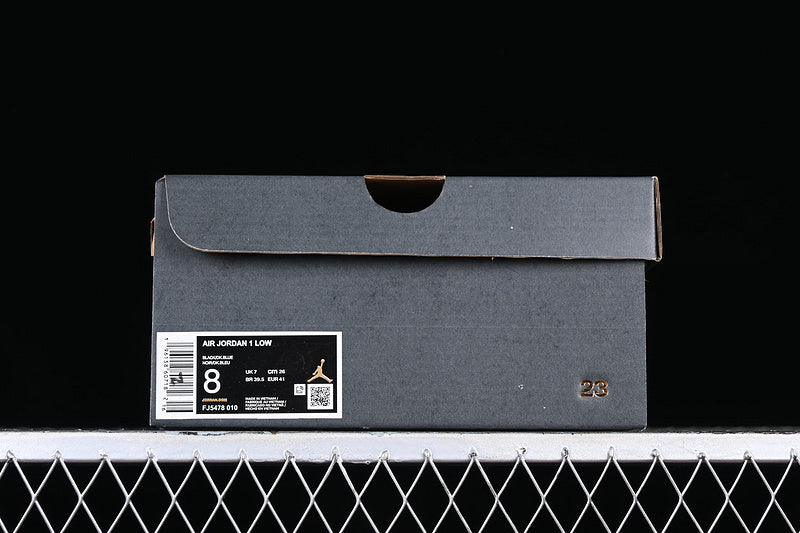 Air Jordan 1 Low "Black Dark Obsidian Snakeskin”