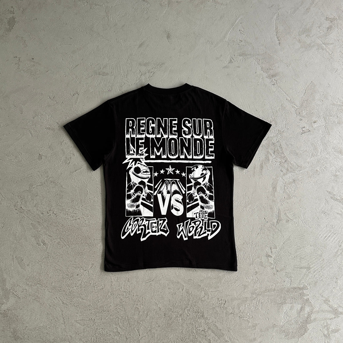 Camisa Corteiz ”Regne Surle Monde” ( Preta )