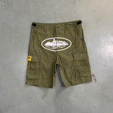 Shorts Corteiz “Mula Guerilla” ( Verde Com Branco )