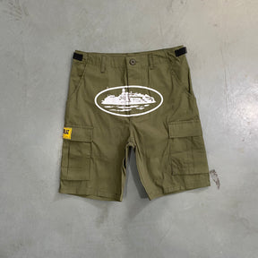 Shorts Corteiz “Mula Guerilla” ( Verde Com Branco )