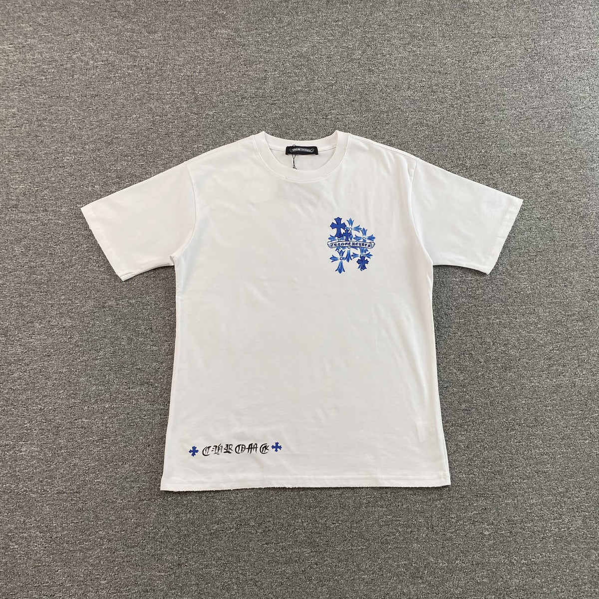 Camisa Chrome Hearts “Blue Plus Cross” ( Branca )