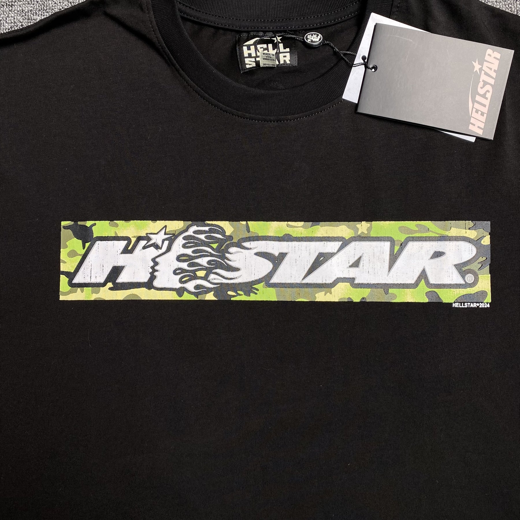 Camisa Hellstar “Box Logo Camo” ( Preta )