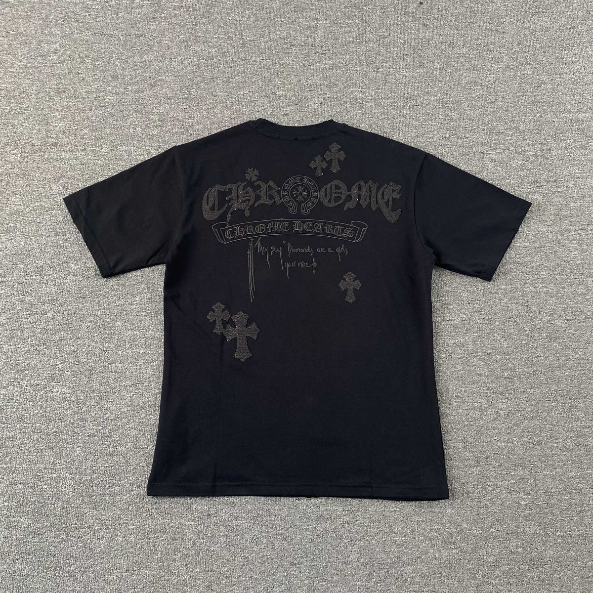 Camisa Chrome Hearts “They say 'Diamonds are a girl's, Your nice'” ( Preta )