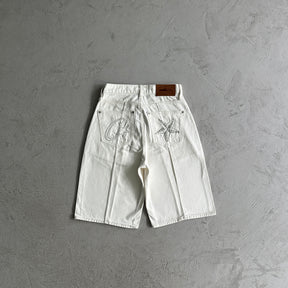 Shorts Corteiz “Denim Genes” ( Branco )