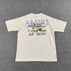 Camisa Amiri “A World Of Hope and Dreams” ( Branca )