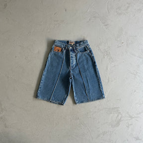Shorts Corteiz “Denim Genes” ( Cinza )
