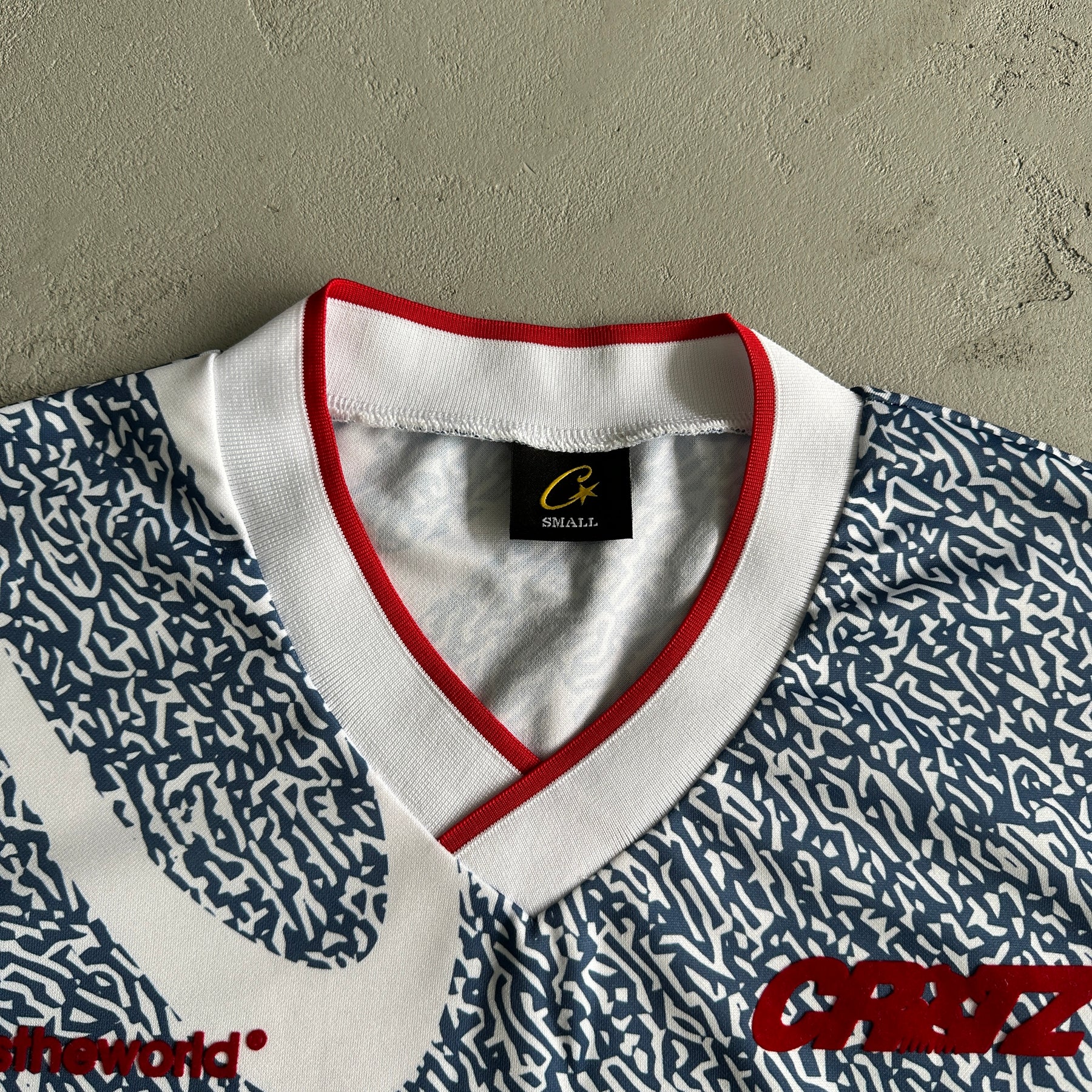 Camisa Corteiz “Printed” ( Branco e Azul )