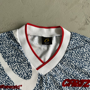 Camisa Corteiz “Printed” ( Branco e Azul )