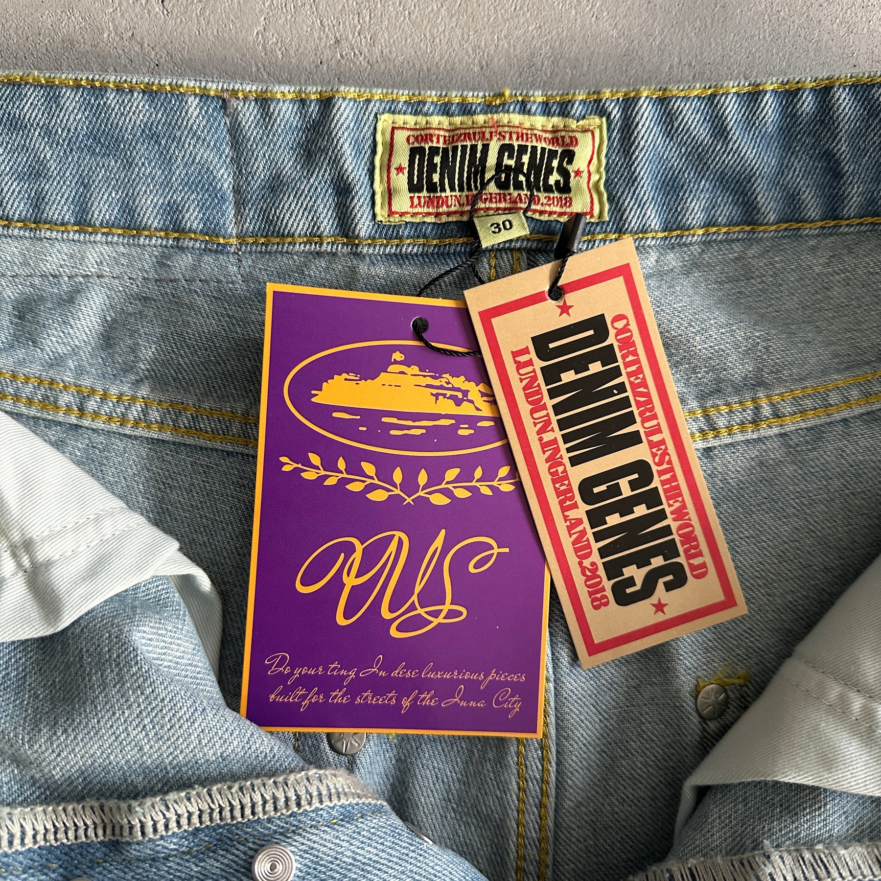 Calça Baggy Corteiz “Cr Island” ( Cinza )