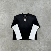Camisa Mertra Manga longa “Fake Two-Piece” ( Preto )